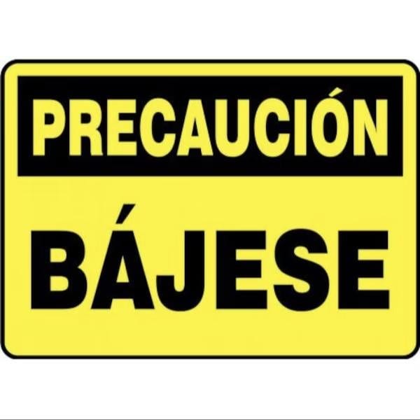 Accuform OSHA CAUTION Safety Sign STEP DOWN SHMSTF648XL SHMSTF648XL - main